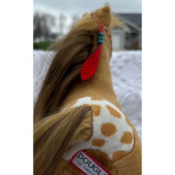 Cloud Dancer Indian Paint Horse Plush Stuffed Animal standing by Douglas feather - Picture 11 of 16